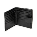 Wallet Interlocking G Compact French Wallet Black Grained Calfskin Leather