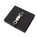 Wallet Jackie Compact Wallet Black Monogrammed Canvas