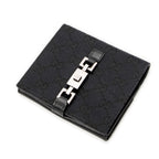 Wallet Jackie Compact Wallet Black Monogrammed Canvas