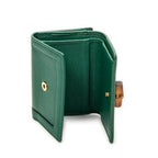 Wallet GG Diana Bamboo Trifold Wallet Green Calfskin Leather