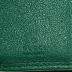 Wallet GG Diana Bamboo Trifold Wallet Green Calfskin Leather