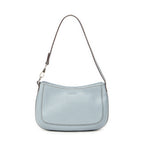 Shoulder Bag Mini Zip Hobo Light Blue Grained Calfskin Leather
