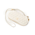 Pouch Glasses Pouch White Nappa Matelasse Leather