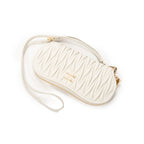 Pouch Glasses Pouch White Nappa Matelasse Leather