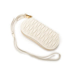 Pouch Glasses Pouch White Nappa Matelasse Leather