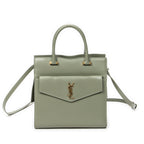 Shoulder Bag Small Uptown Tote Light Green Calfskin Leather