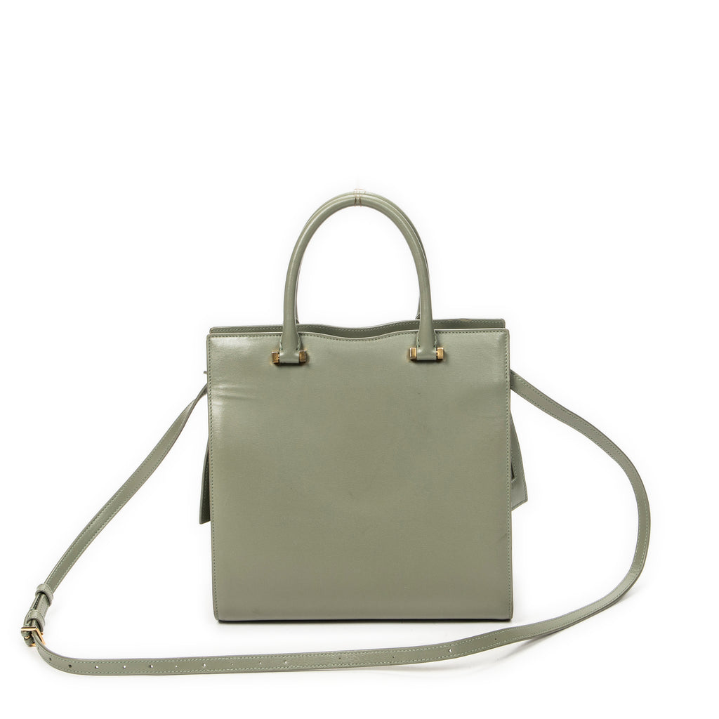Shoulder Bag Small Uptown Tote Light Green Calfskin Leather