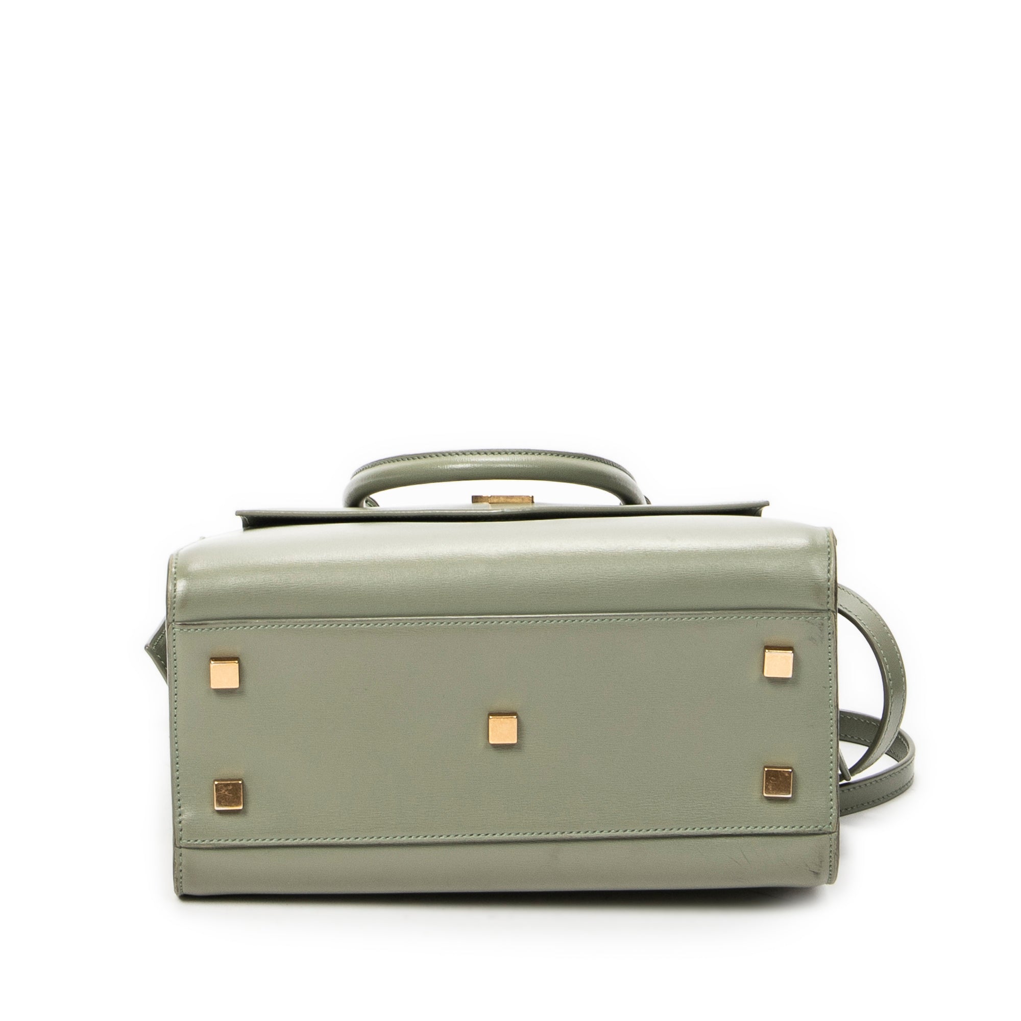 Shoulder Bag Small Uptown Tote Light Green Calfskin Leather