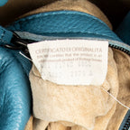 Shoulder Bag Cocker Hobo Blue Trimmed Intrecciato Leather