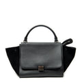 Shoulder Bag Medium Trapeze Black Grained Calfskin Leather