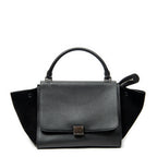 Shoulder Bag Medium Trapeze Black Grained Calfskin Leather