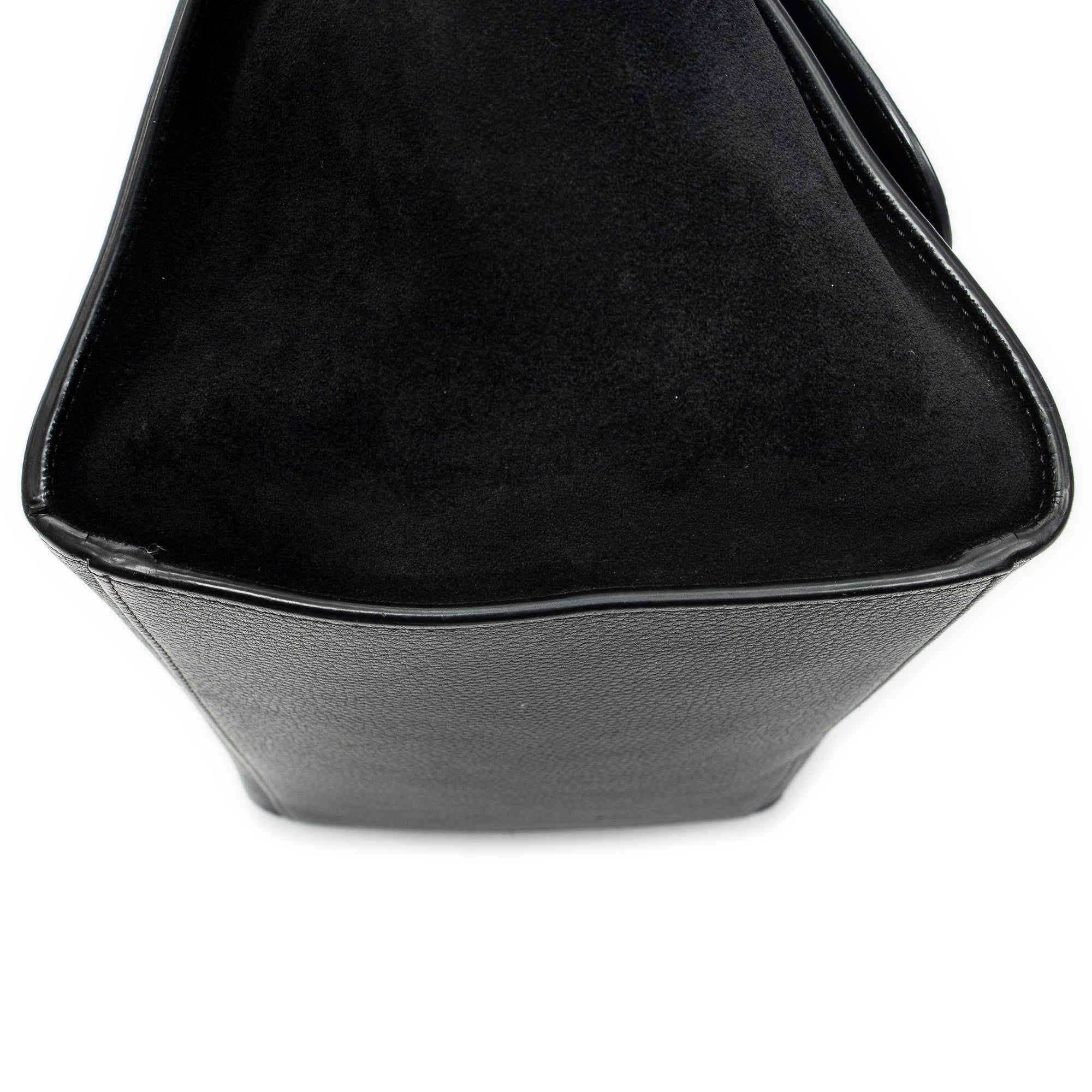Shoulder Bag Medium Trapeze Black Grained Calfskin Leather