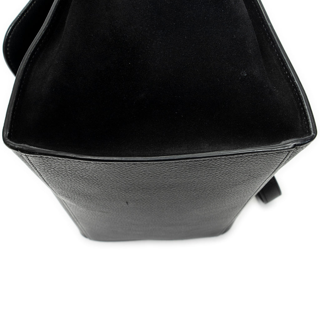 Shoulder Bag Medium Trapeze Black Grained Calfskin Leather