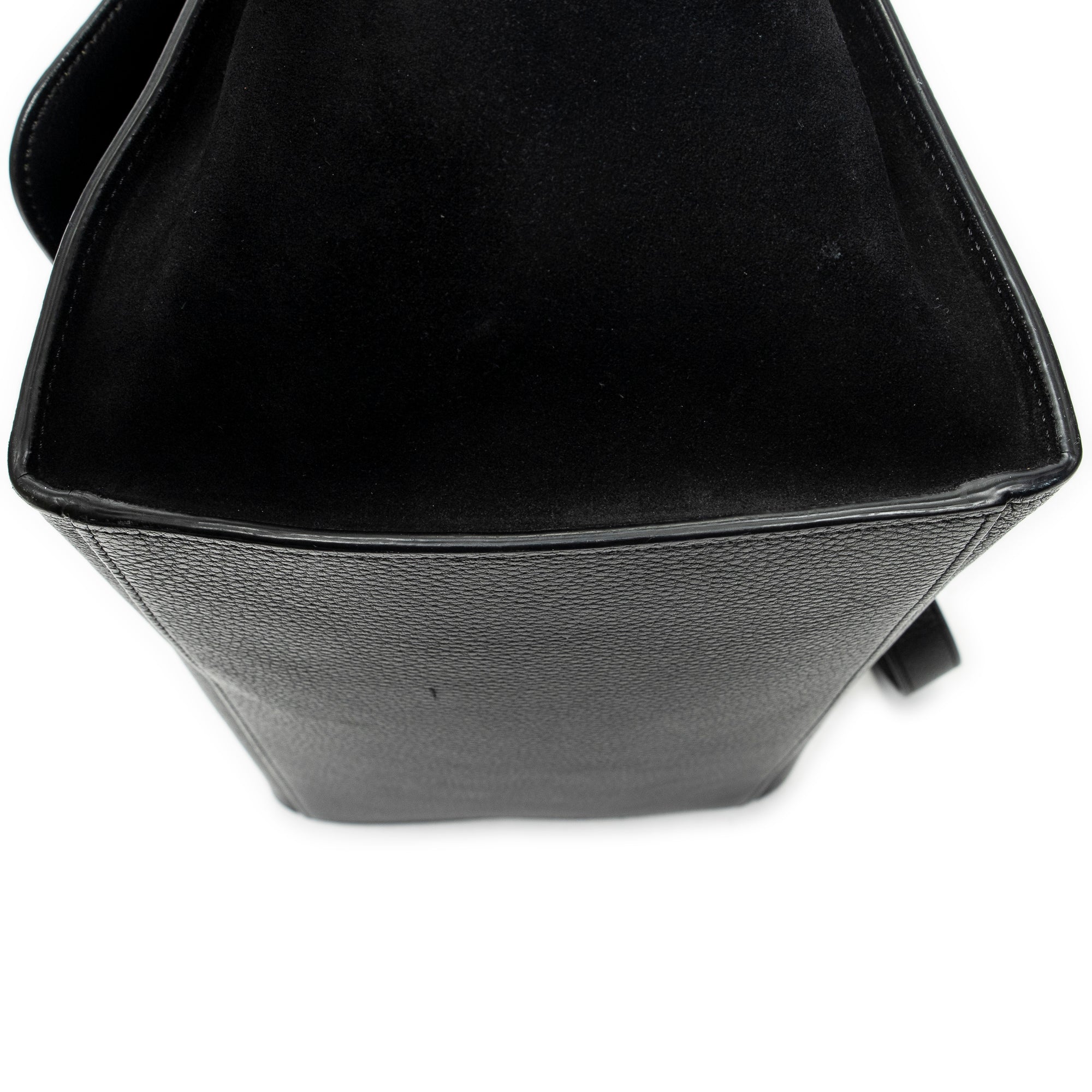 Shoulder Bag Medium Trapeze Black Grained Calfskin Leather