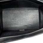 Shoulder Bag Medium Trapeze Black Grained Calfskin Leather