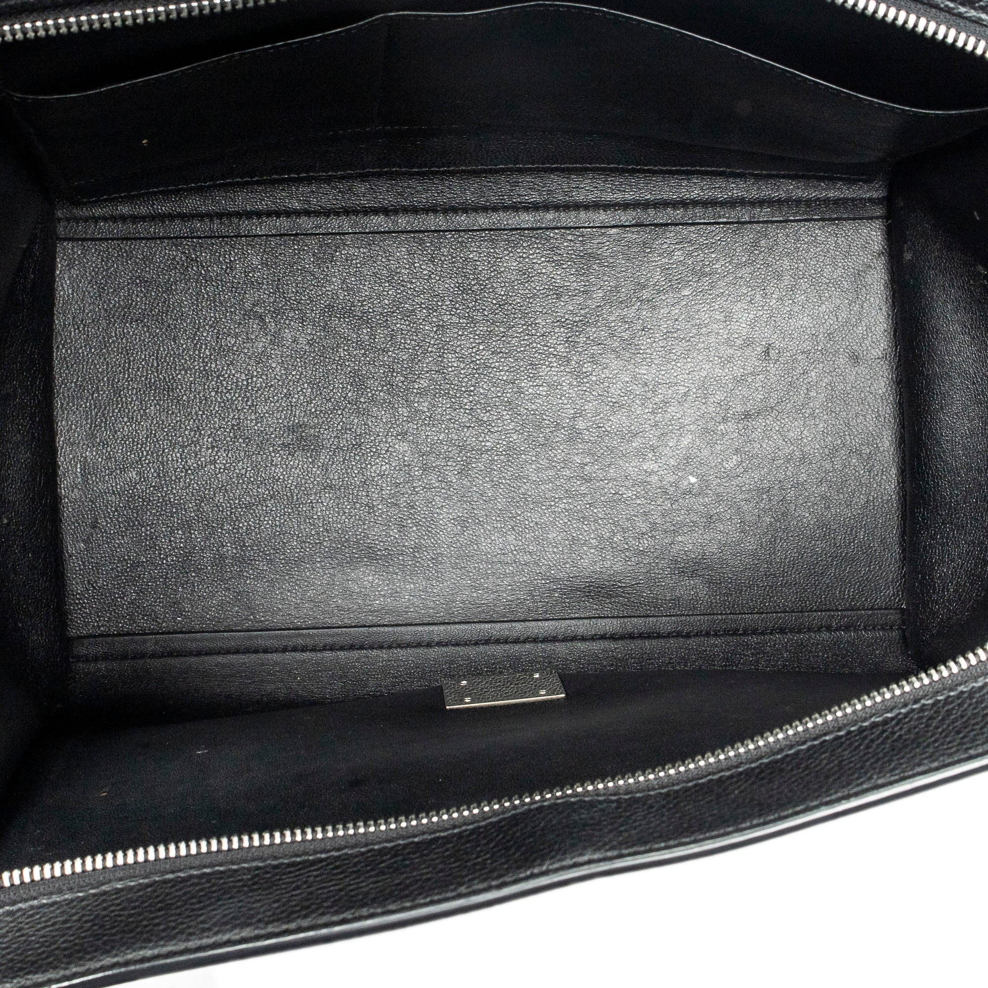 Shoulder Bag Medium Trapeze Black Grained Calfskin Leather