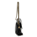 Shoulder Bag CC Tassel Camera Bag Black Lambskin Leather