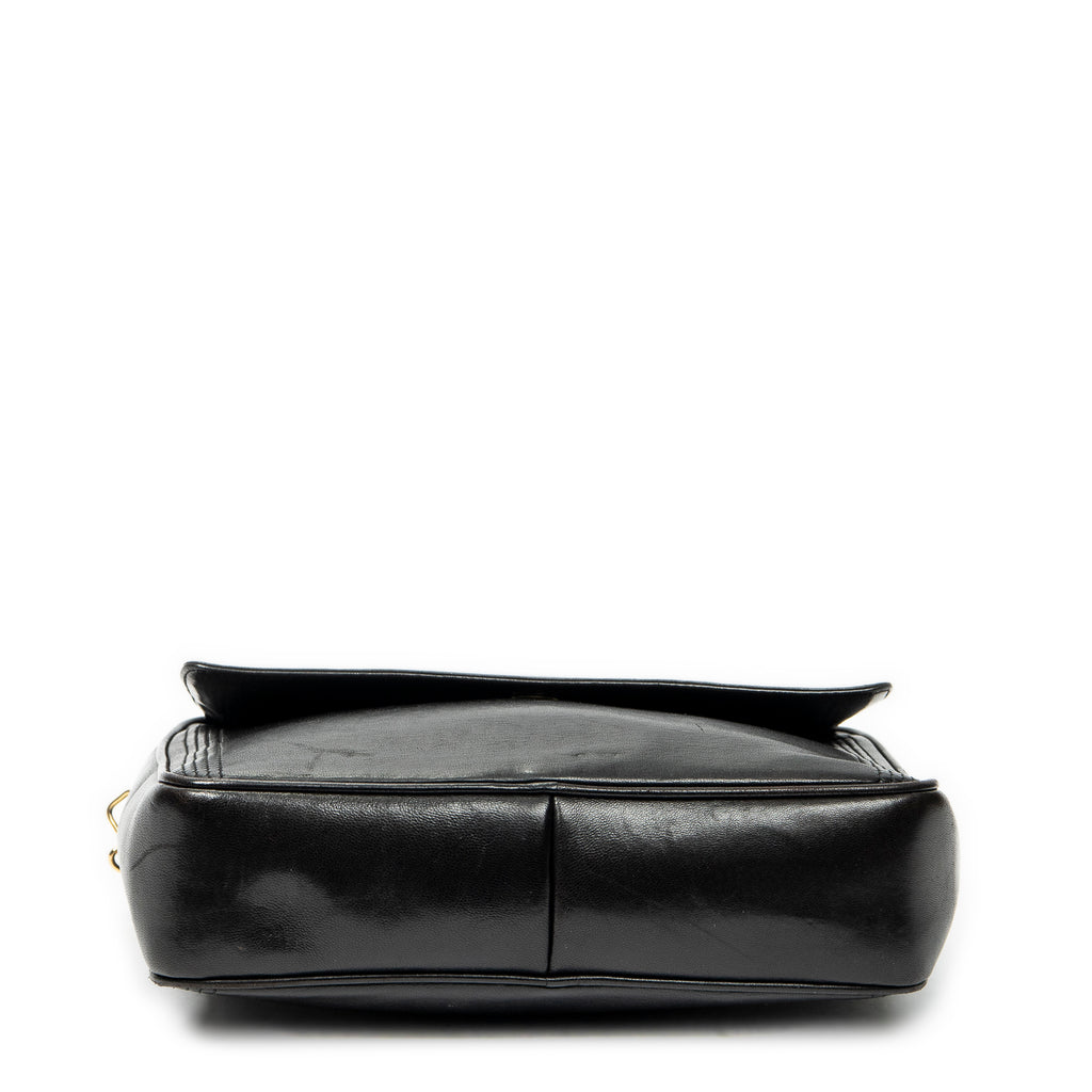 Shoulder Bag CC Tassel Camera Bag Black Lambskin Leather