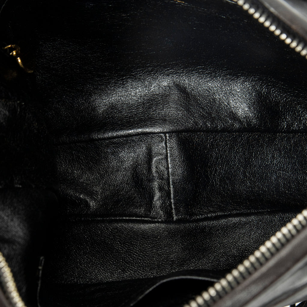 Shoulder Bag CC Tassel Camera Bag Black Lambskin Leather