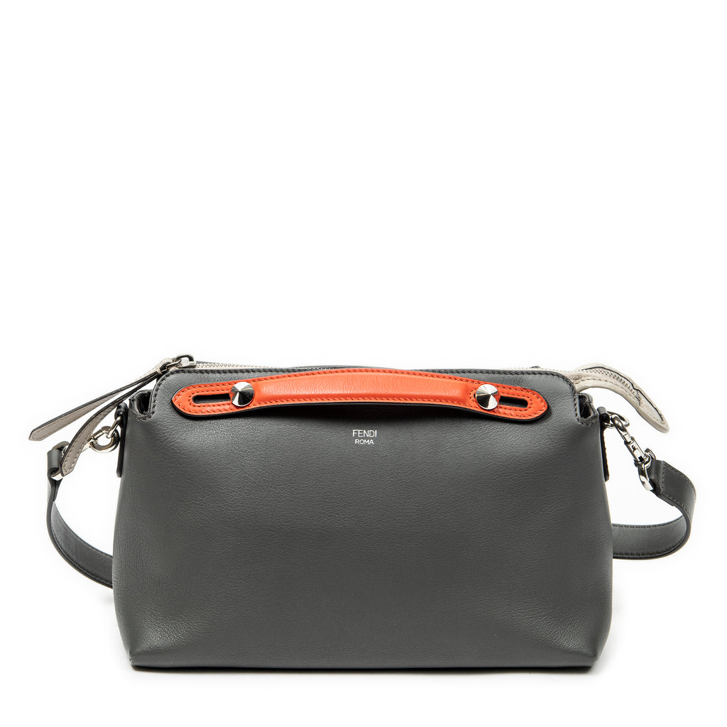 Shoulder Bag Small By the Way Grey Calfskin Leather