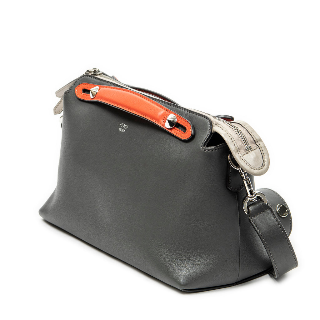 Shoulder Bag Small By the Way Grey Calfskin Leather