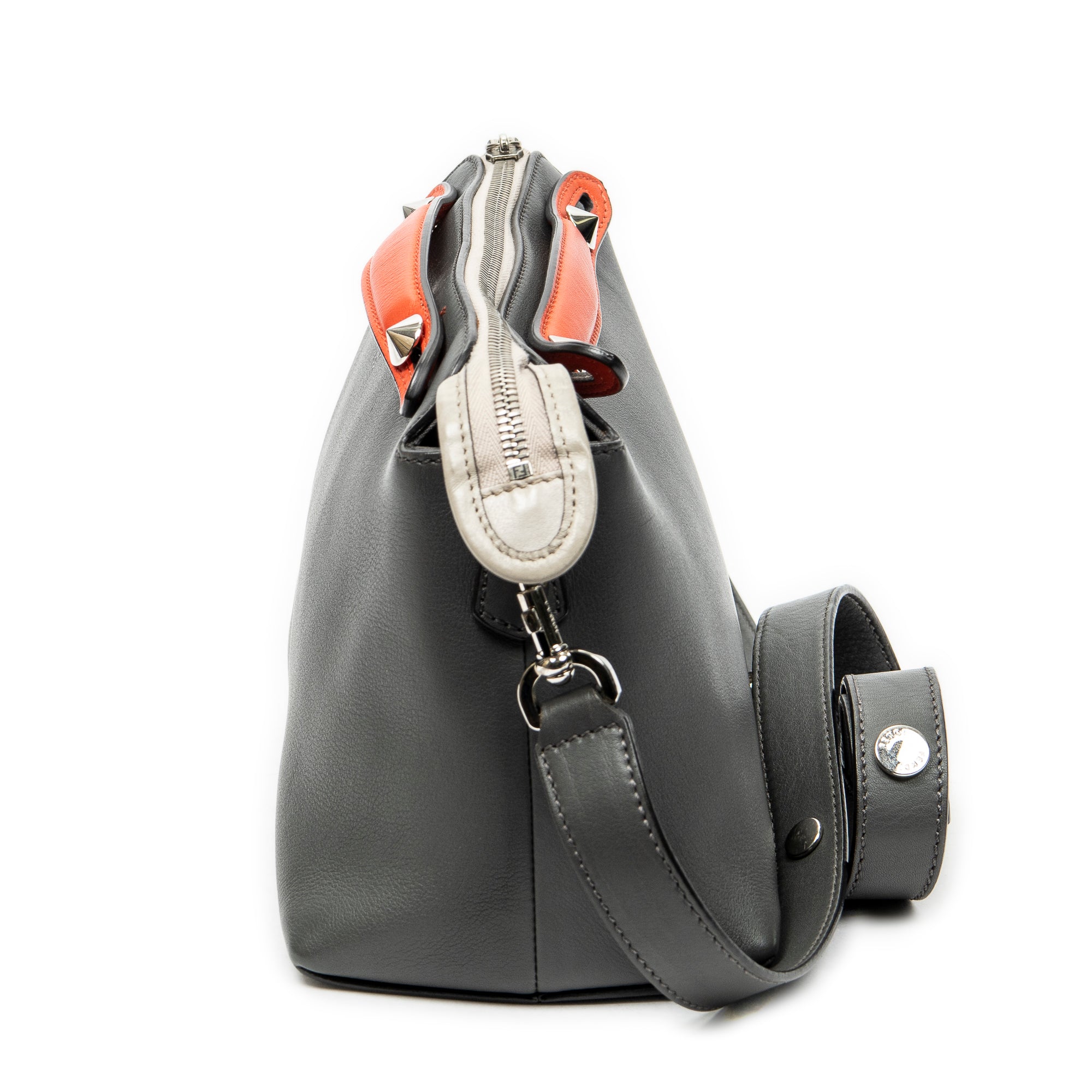 Shoulder Bag Small By the Way Grey Calfskin Leather