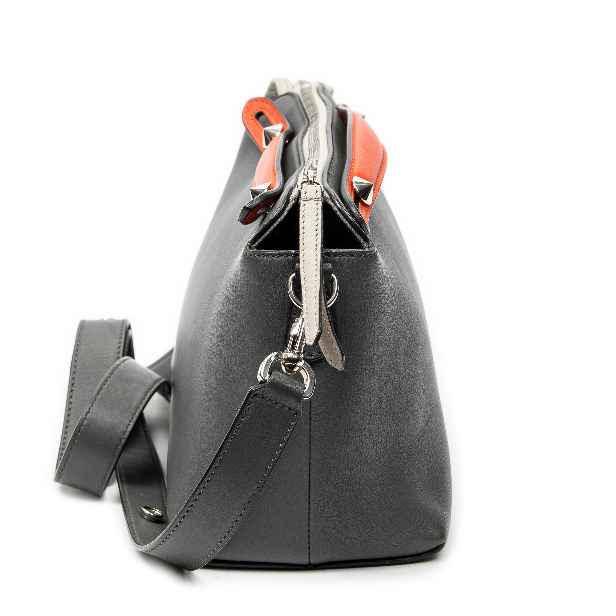 Shoulder Bag Small By the Way Grey Calfskin Leather