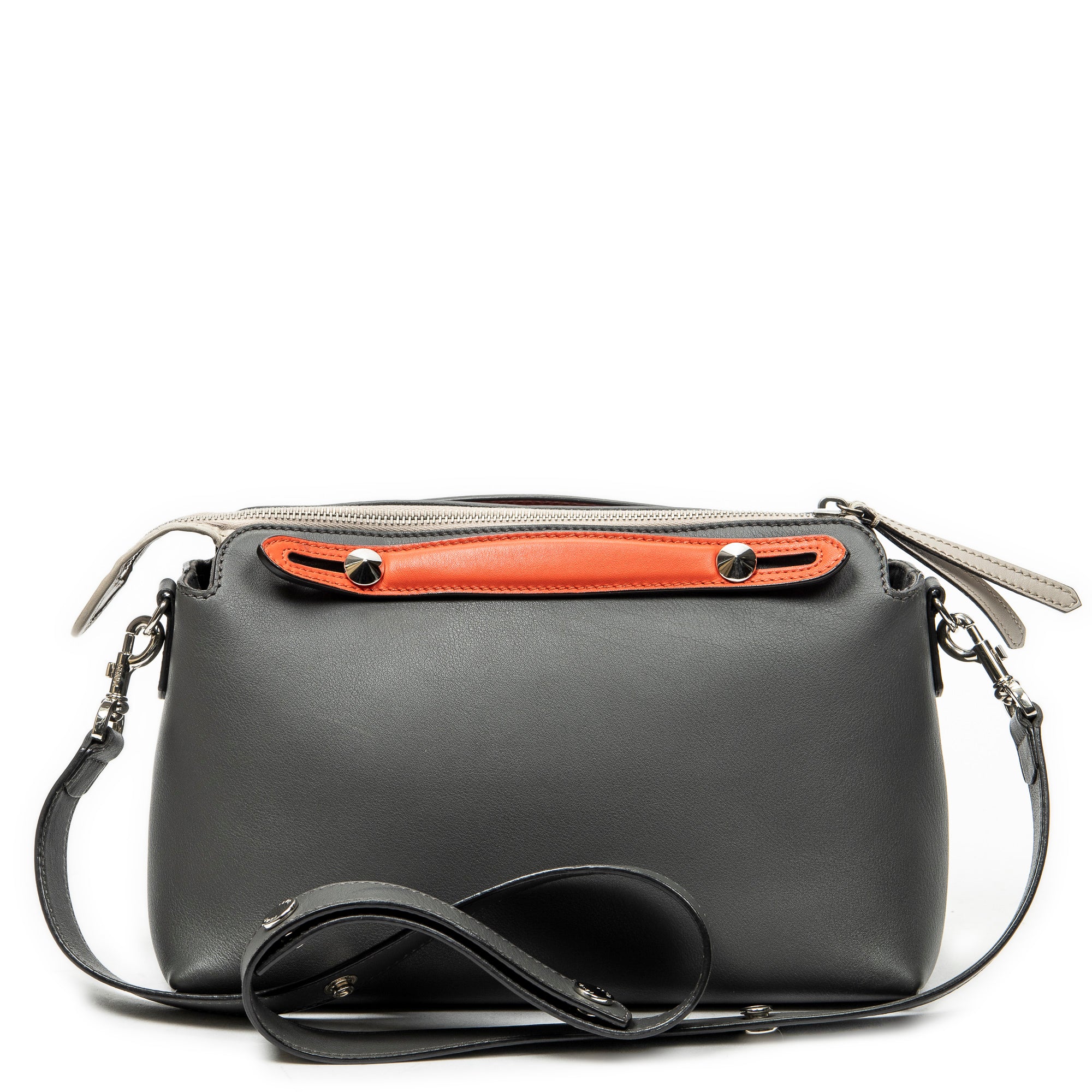 Shoulder Bag Small By the Way Grey Calfskin Leather