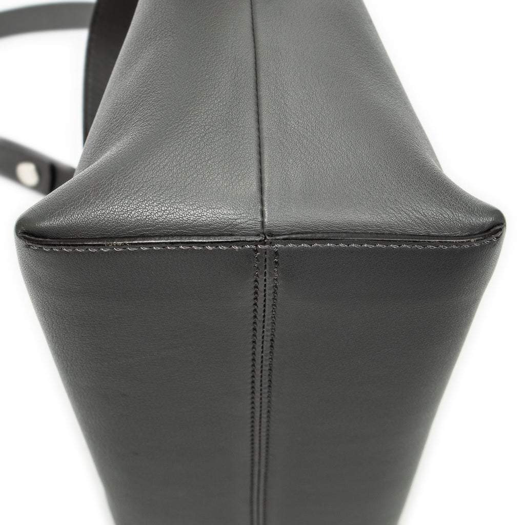 Shoulder Bag Small By the Way Grey Calfskin Leather