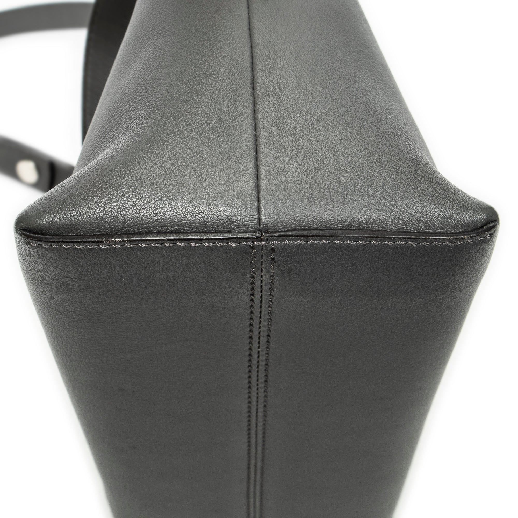 Shoulder Bag Small By the Way Grey Calfskin Leather