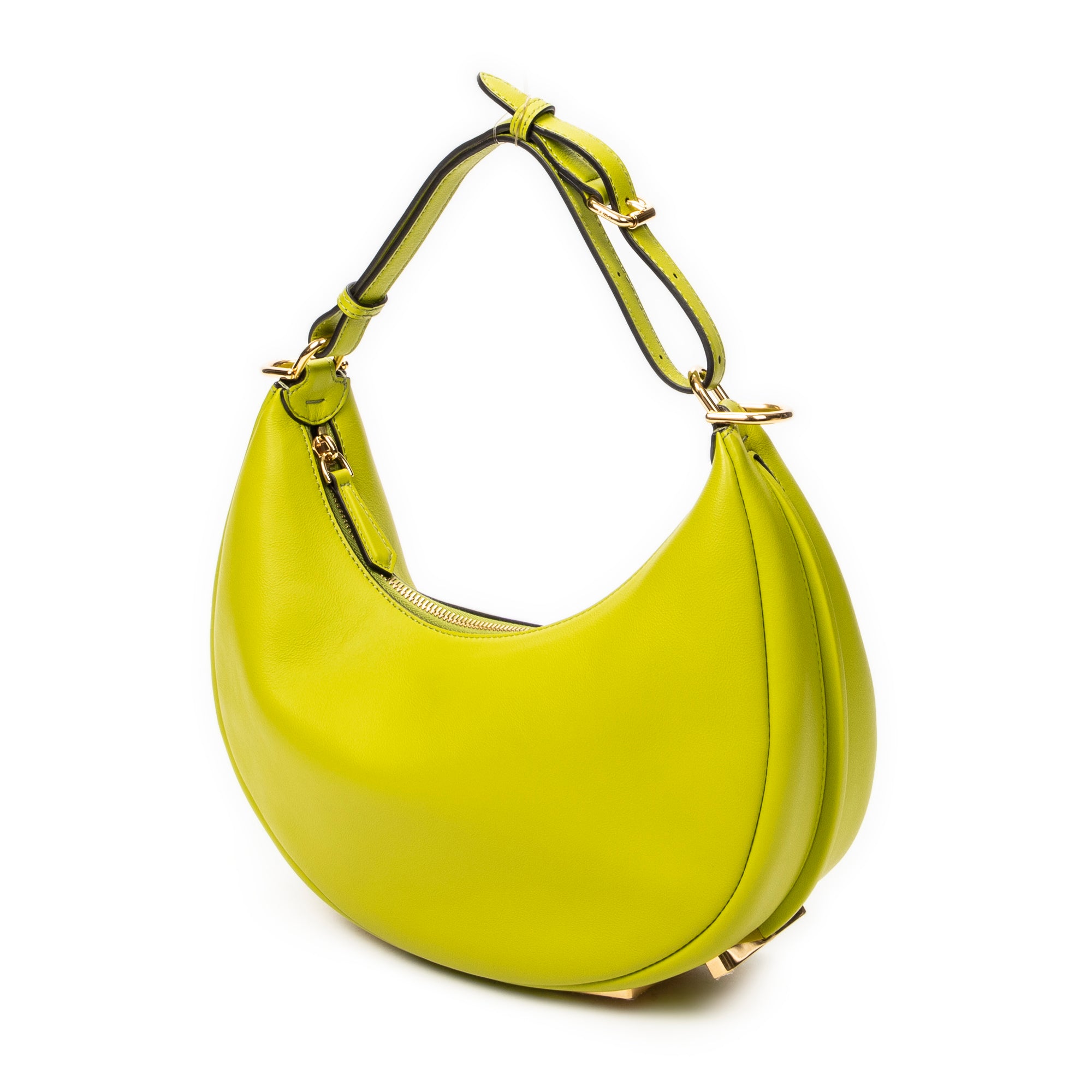 Shoulder Bag Small Fendigraphy Green Calfskin Leather