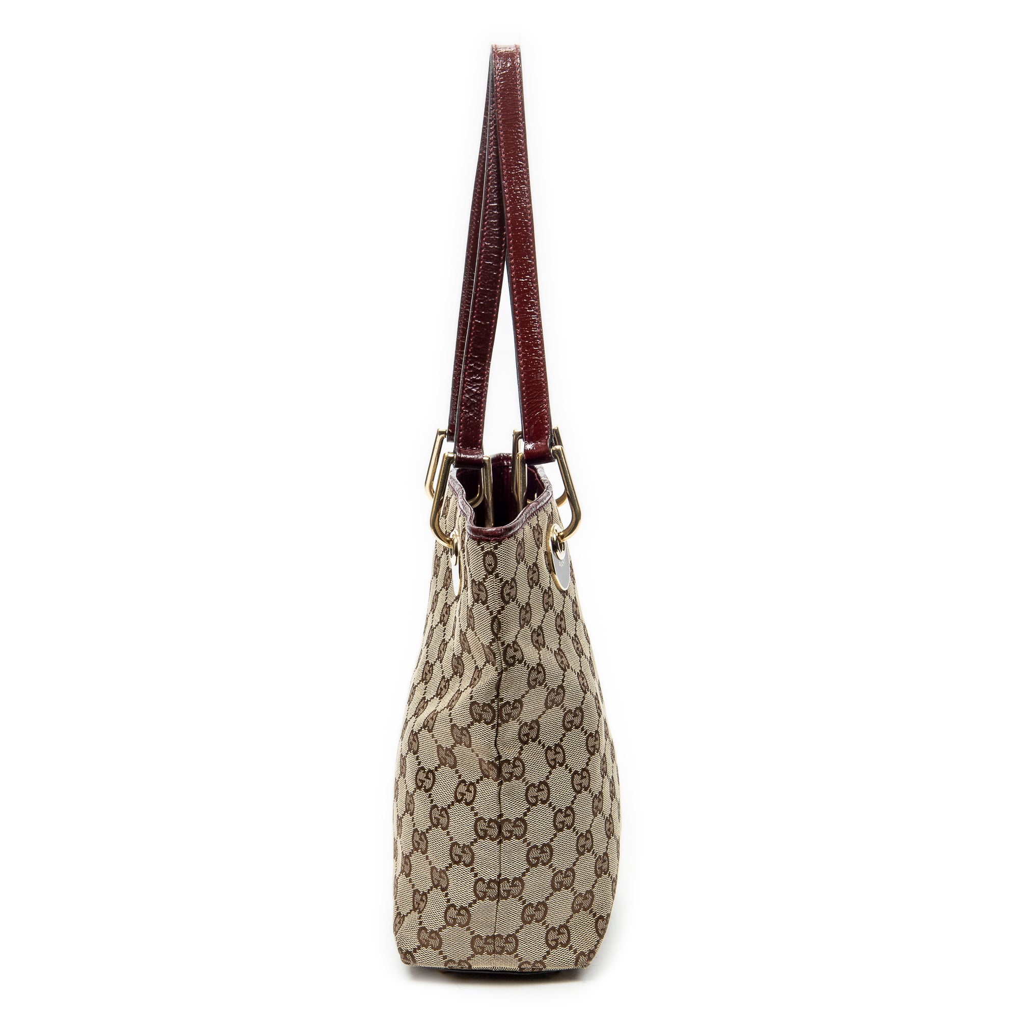 Shoulder Bag Small Eclipse Shopping Maroon Monogrammed Canvas