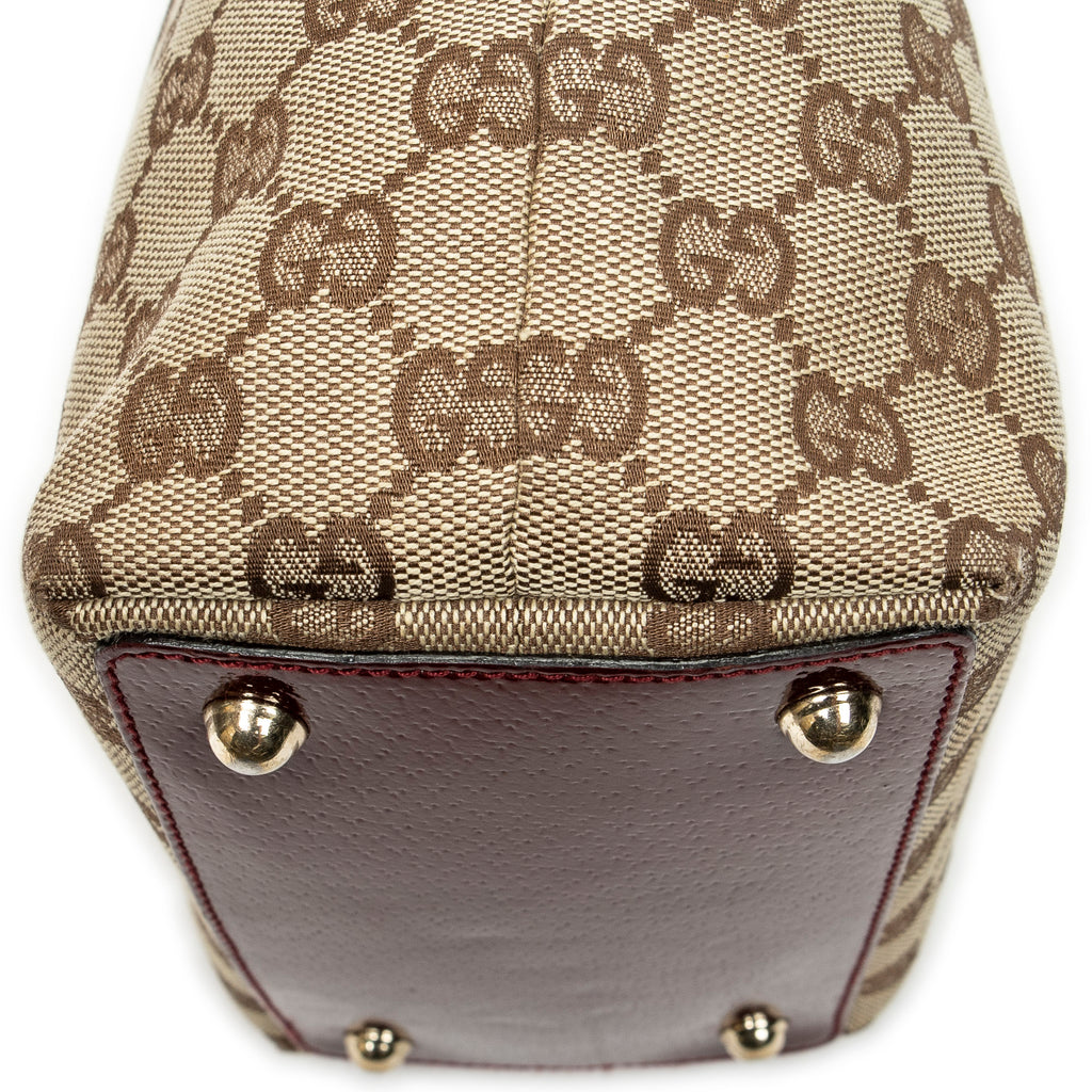 Shoulder Bag Small Eclipse Shopping Maroon Monogrammed Canvas
