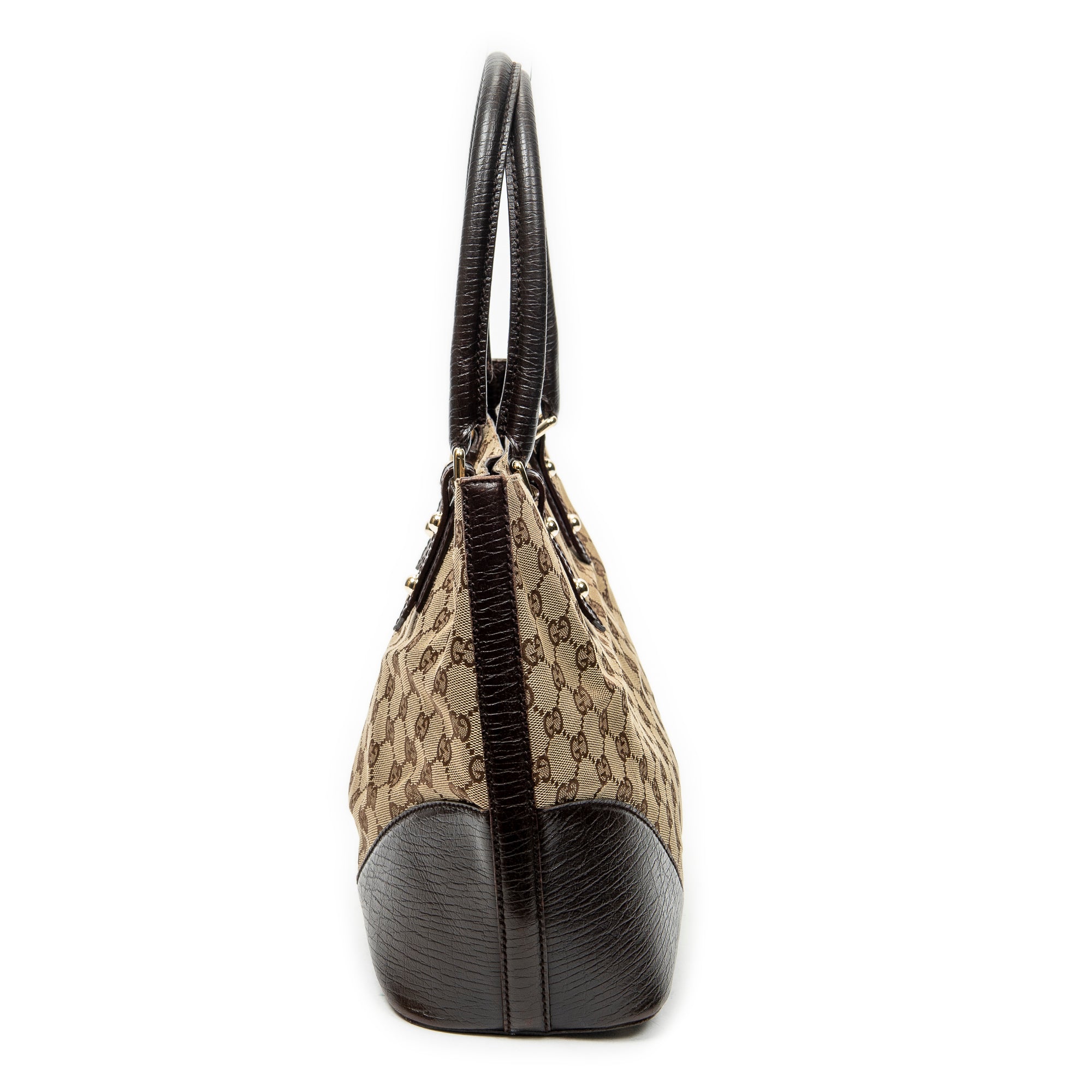 Shoulder Bag Medium Web Hasler Tote Brown Monogrammed Canvas