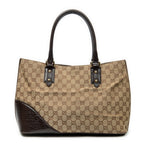Shoulder Bag Medium Web Hasler Tote Brown Monogrammed Canvas
