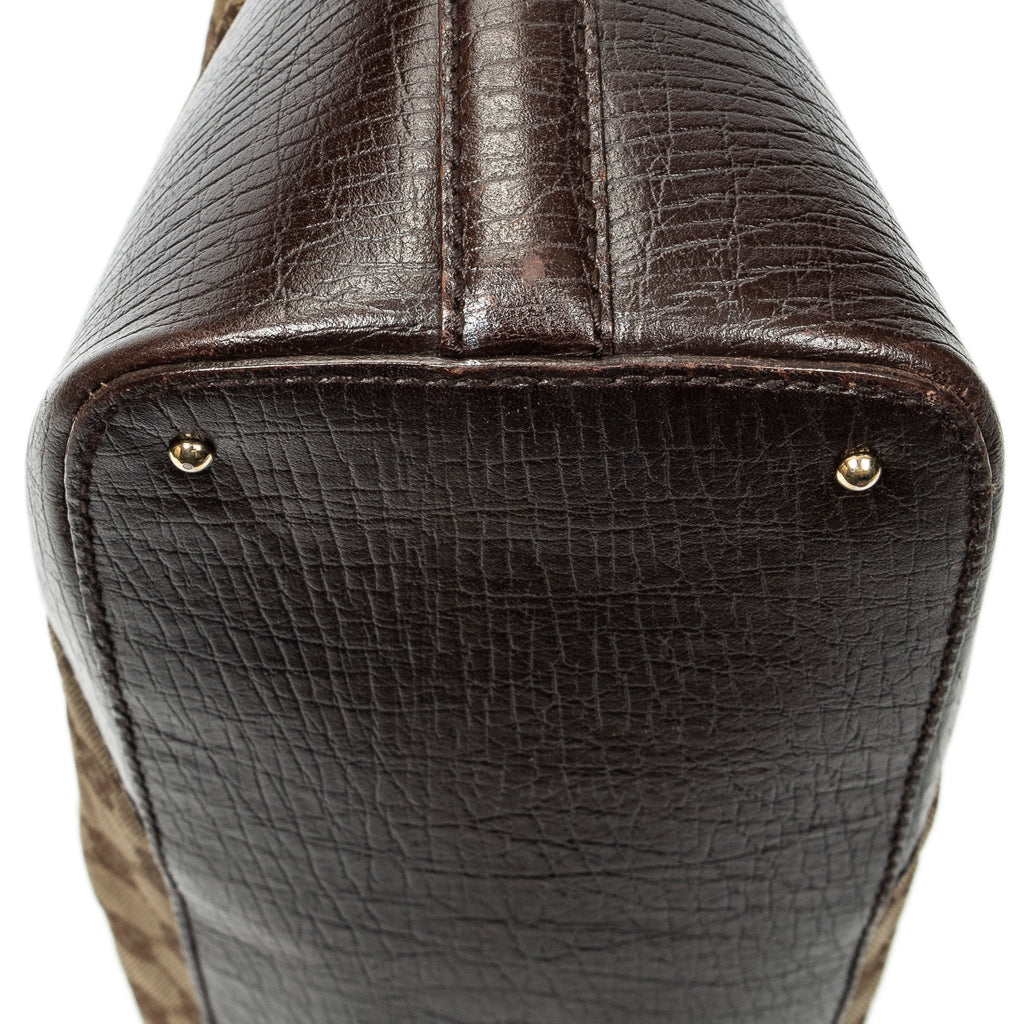 Shoulder Bag Medium Web Hasler Tote Brown Monogrammed Canvas