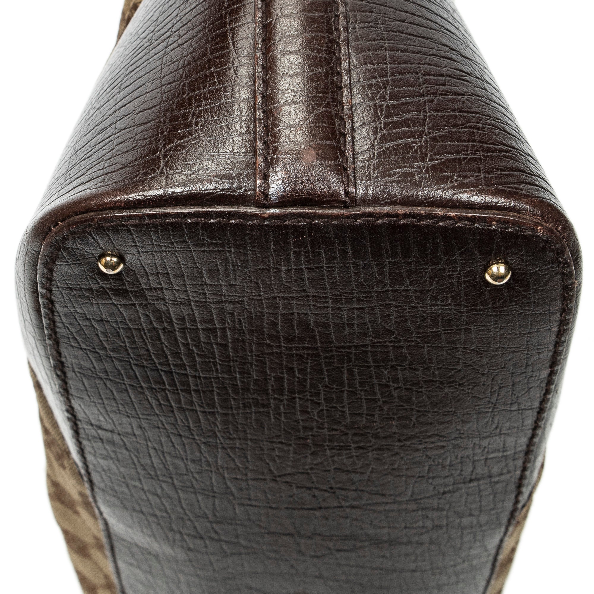 Shoulder Bag Medium Web Hasler Tote Brown Monogrammed Canvas