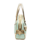 Handbag Mini Boston Light Blue Monogrammed Canvas