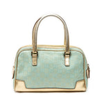 Handbag Mini Boston Light Blue Monogrammed Canvas