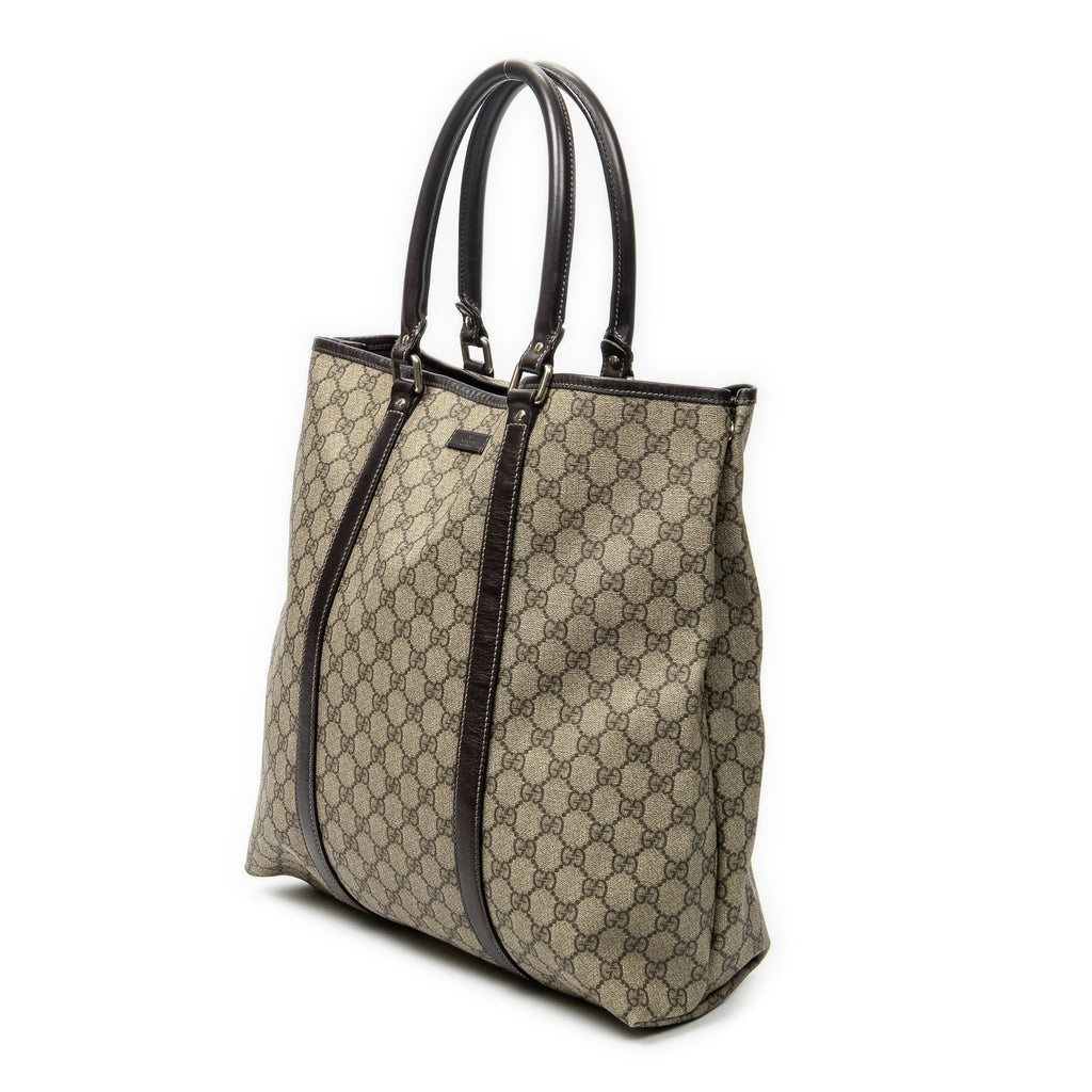 Shoulder Bag Vertical Joy Tote Dark Brown Supreme Coated Canvas
