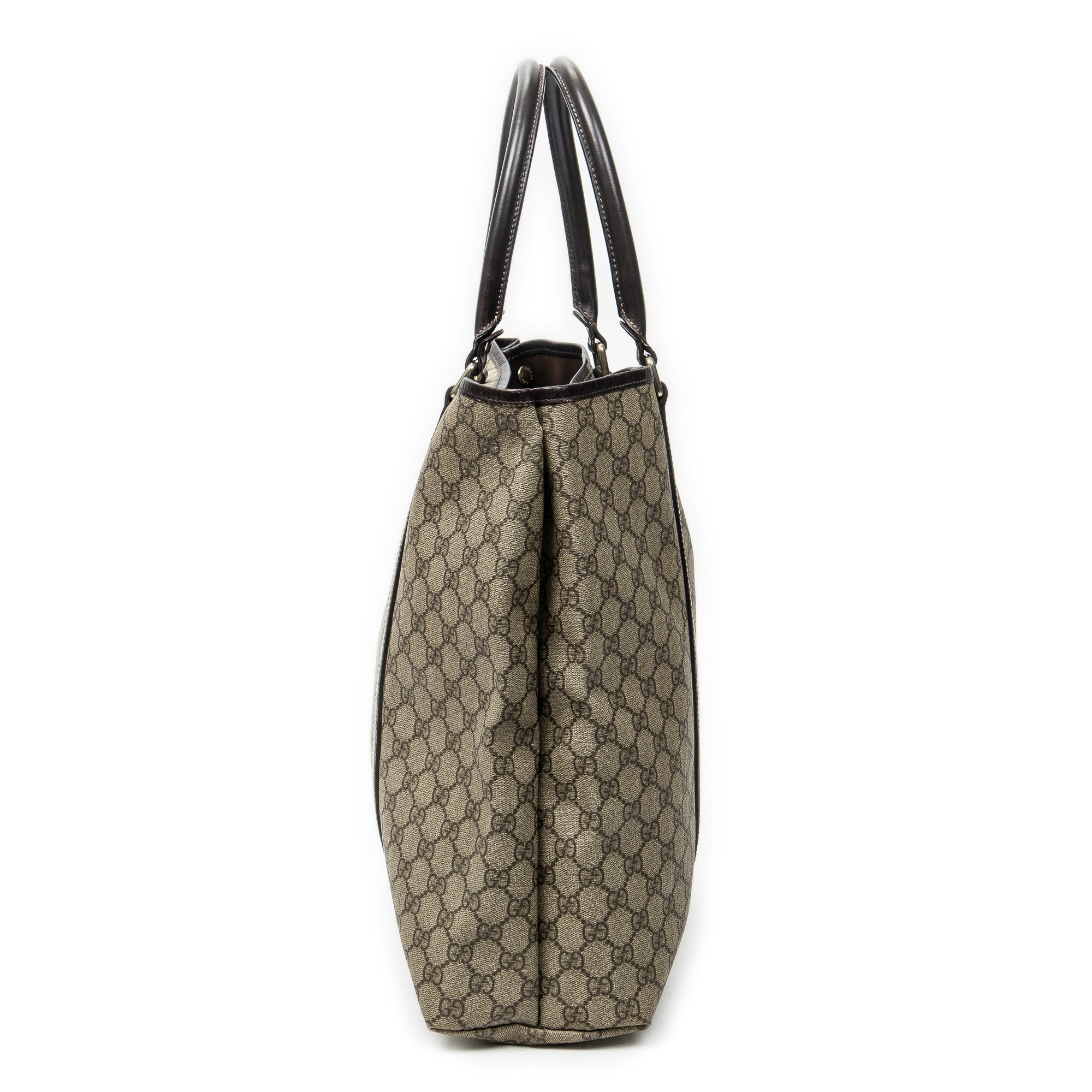 Shoulder Bag Vertical Joy Tote Dark Brown Supreme Coated Canvas