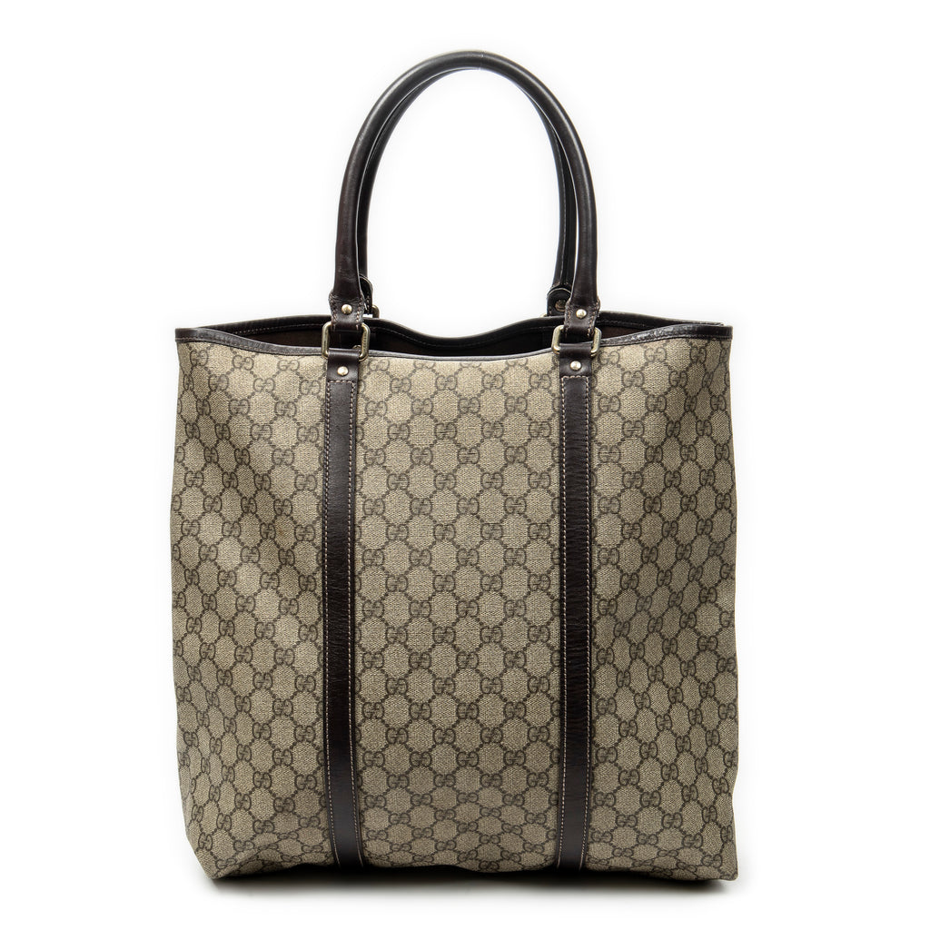 Shoulder Bag Vertical Joy Tote Dark Brown Supreme Coated Canvas
