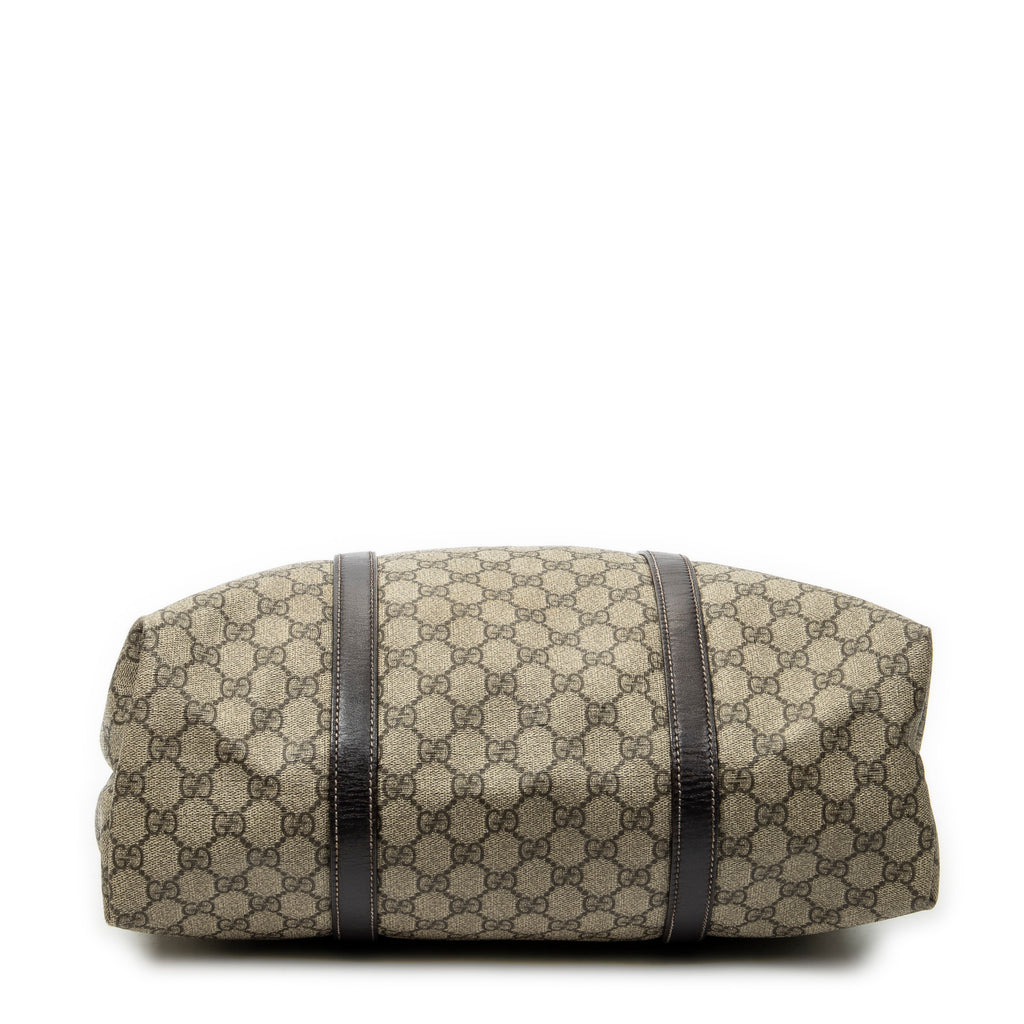 Shoulder Bag Vertical Joy Tote Dark Brown Supreme Coated Canvas