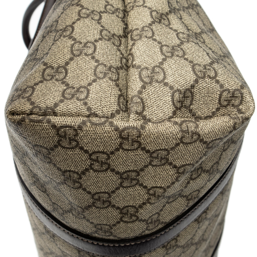 Shoulder Bag Vertical Joy Tote Dark Brown Supreme Coated Canvas