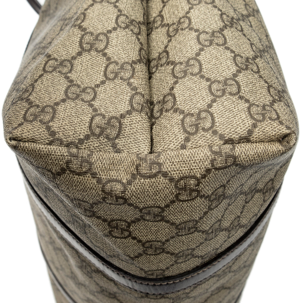 Shoulder Bag Vertical Joy Tote Dark Brown Supreme Coated Canvas