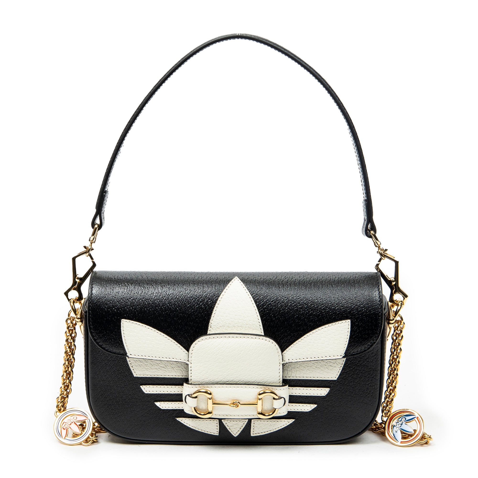 Shoulder Bag Small Horsebit 1955 Black Grained Calfskin Leather