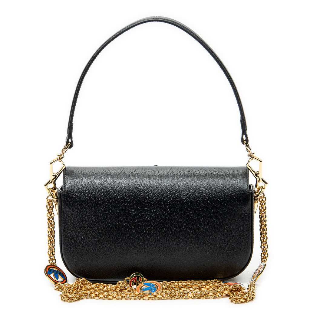 Shoulder Bag Small Horsebit 1955 Black Grained Calfskin Leather