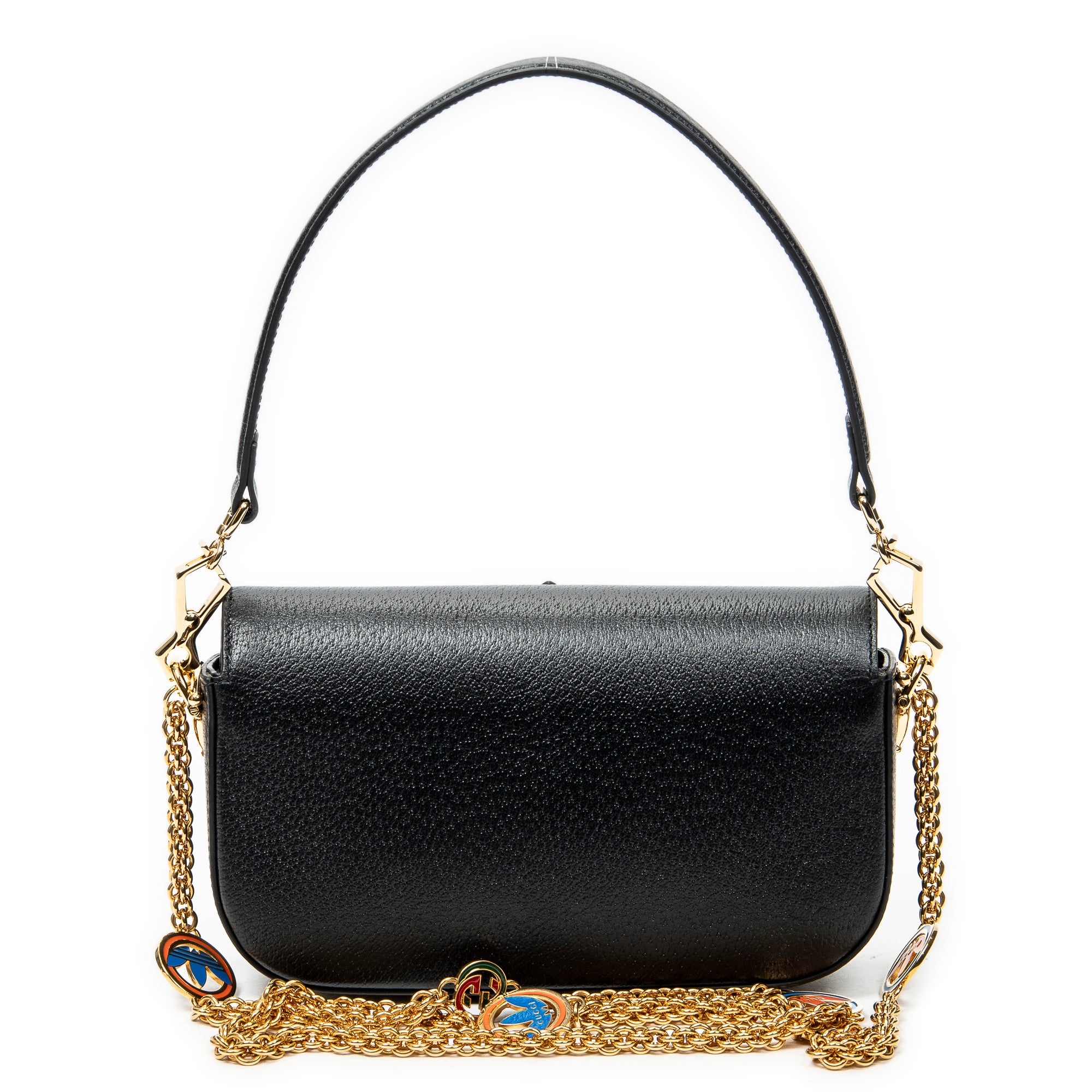 Shoulder Bag Small Horsebit 1955 Black Grained Calfskin Leather
