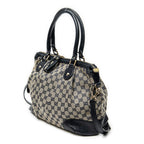 Shoulder Bag Medium Sukey Tote Navy Monogrammed Canvas