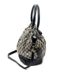 Shoulder Bag Medium Sukey Tote Navy Monogrammed Canvas